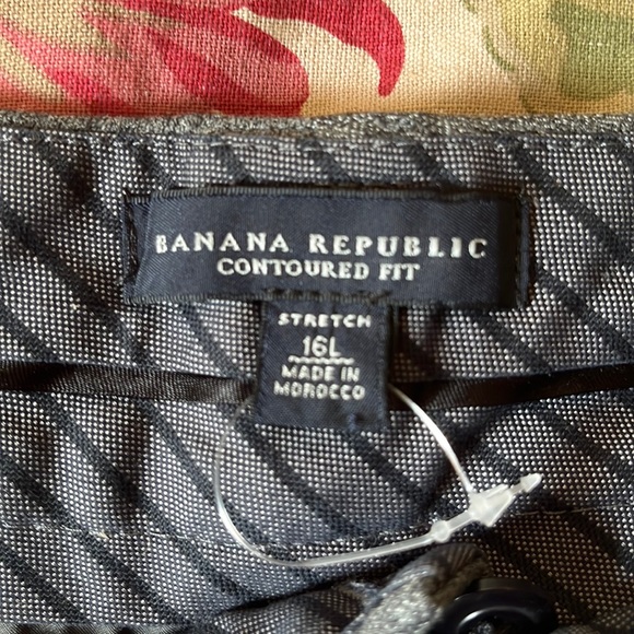 BANANA REPUBLIC Size 16L Tall 33"L Contoured Fit Stretch Wool Straight $118 NEW - Picture 10 of 15